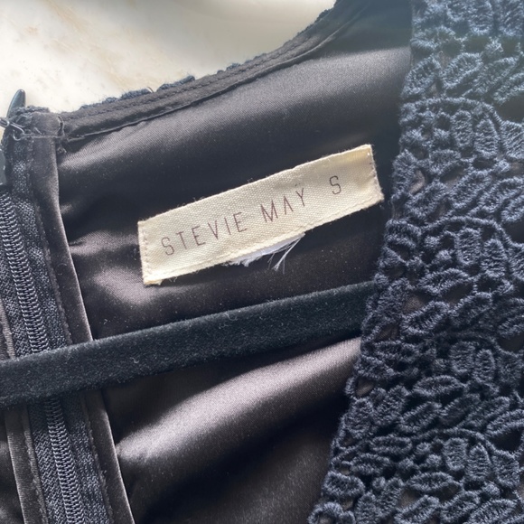 STEVIE MAY Black Crochet Mini Dress - Picture 2 of 7